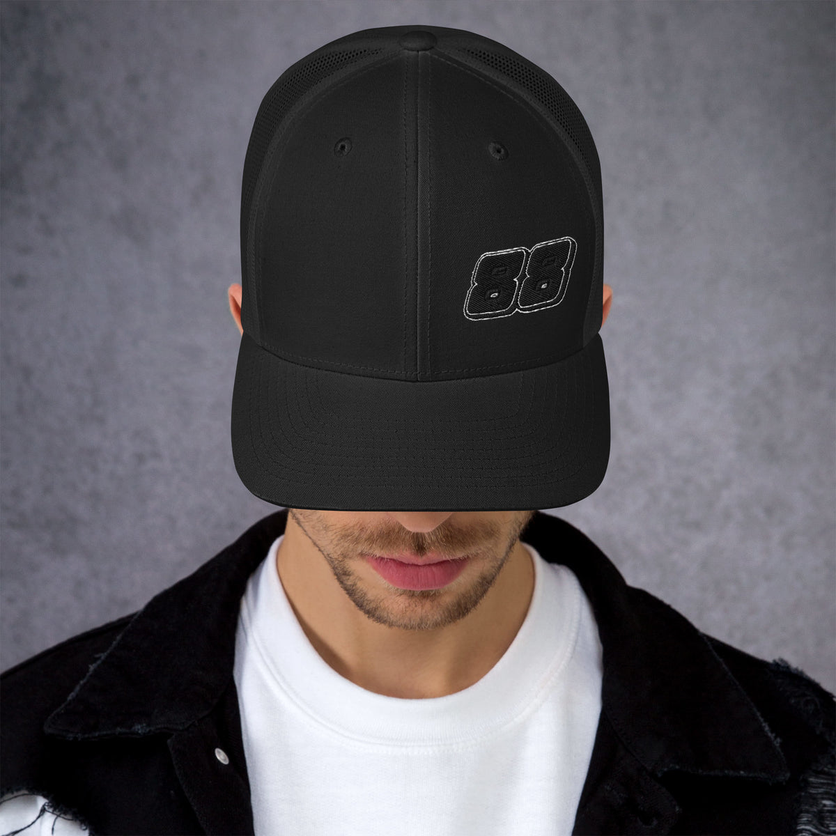 帽子 iDeaswam Head Shot Trucker Cap (Black) 希少カラー IDEASWAM Head Shot Velour Trucker Cap